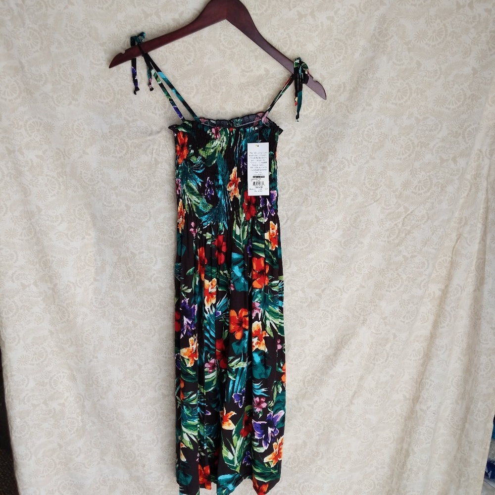 NWT Puanani Hawaiian Print Spaghetti Strap Dress